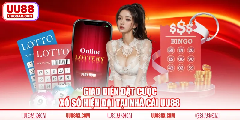 Giao diện đặt cược xổ số hiện đại tại nhà cái UU88