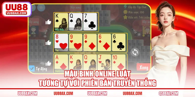 Mậu Binh online luật tương tự với phiên bản truyền thống