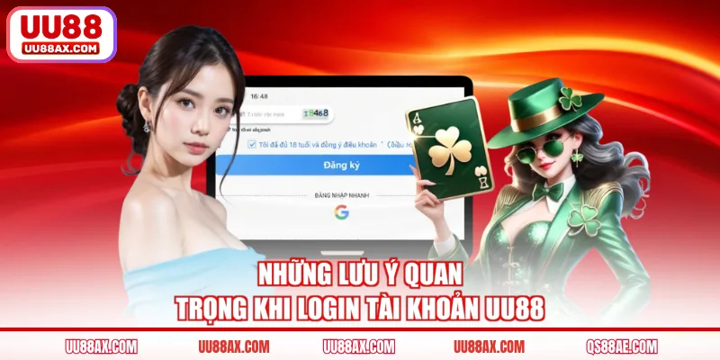 Những lưu ý quan trọng khi login tài khoản UU88